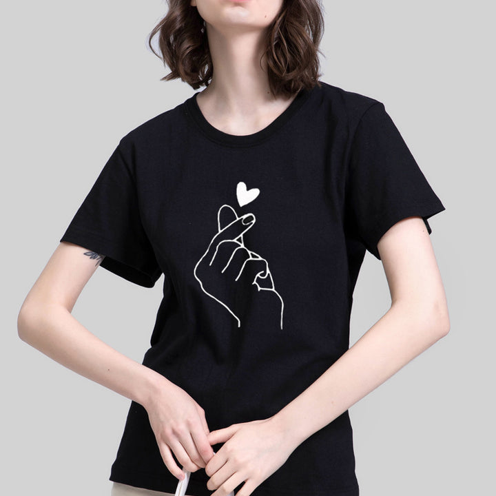 Black Graphic Print T-Shirt