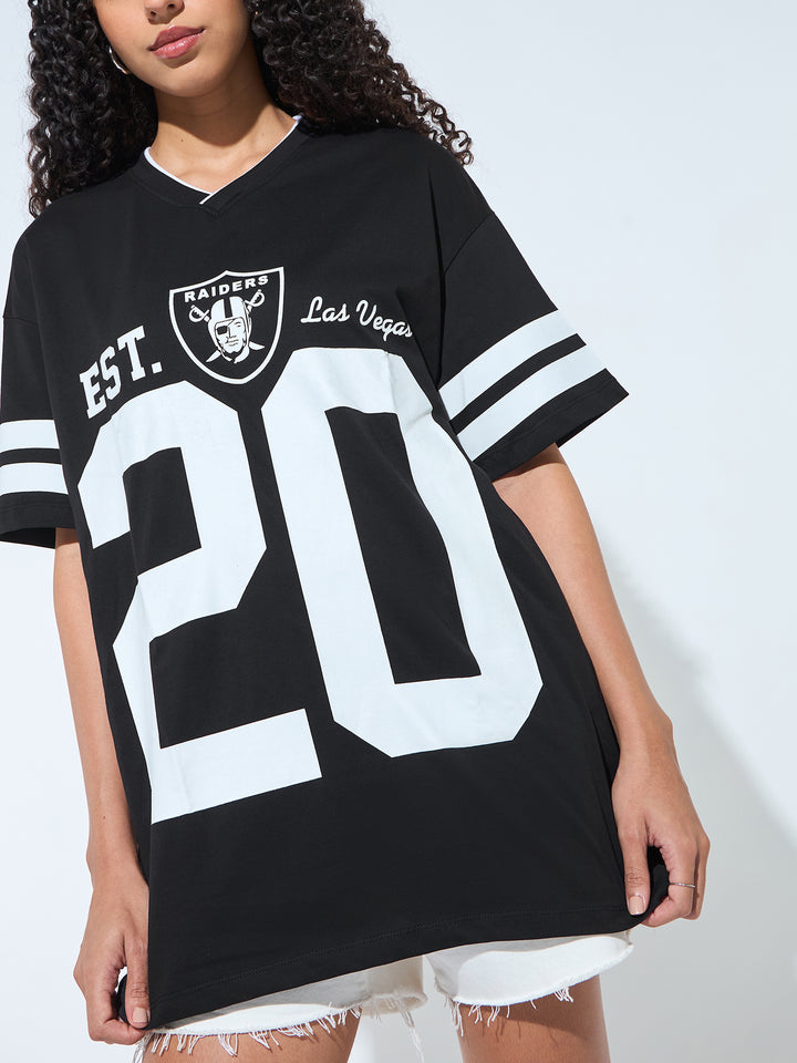 Black Graphic Oversized T-Shirt