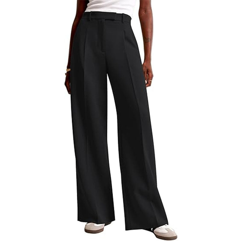 Black Flap Over Waistband Trouser