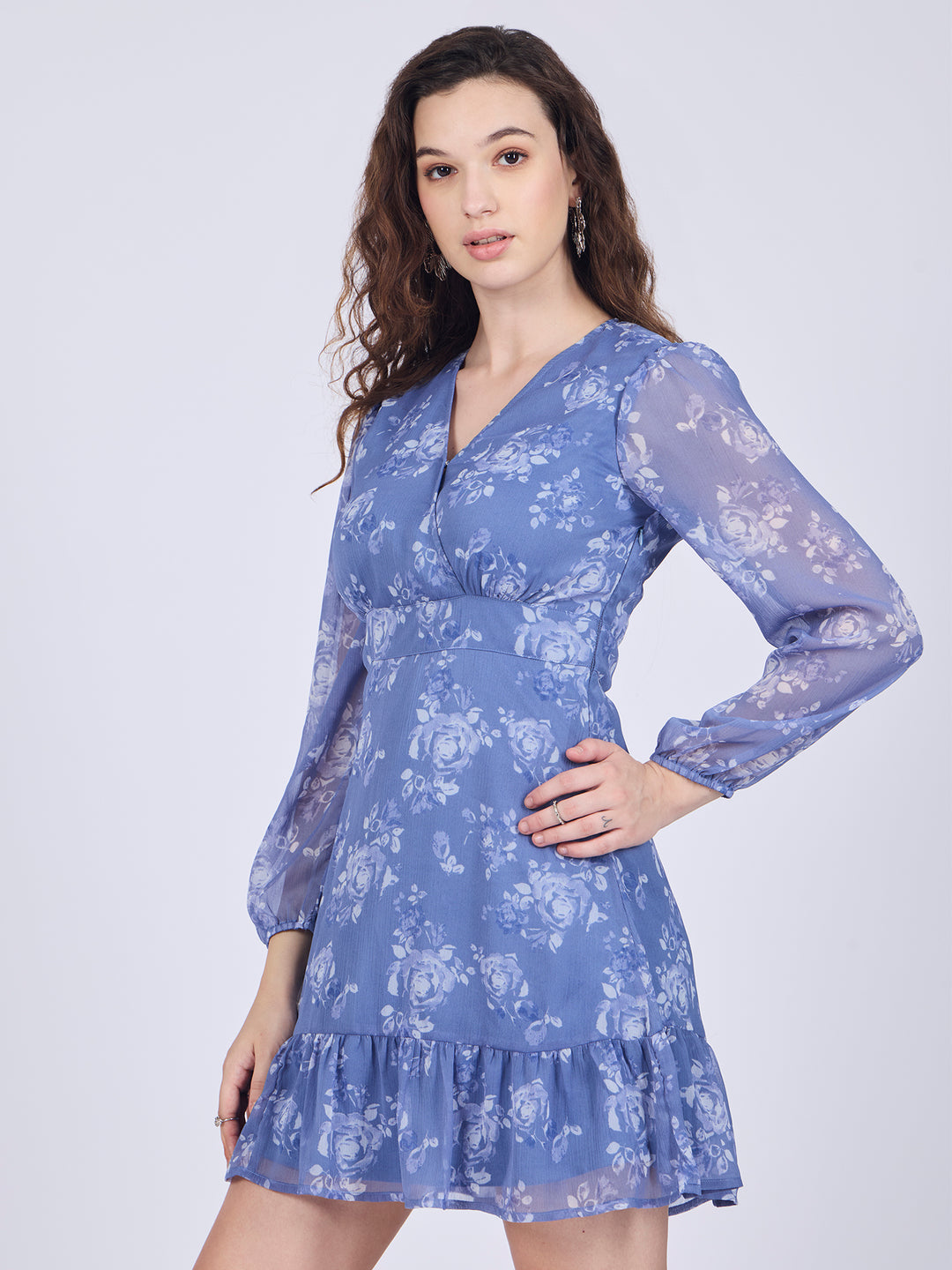 Blue Mini Aline Dress