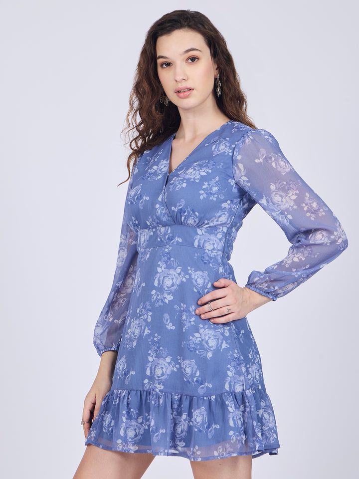 Blue Mini Aline Dress