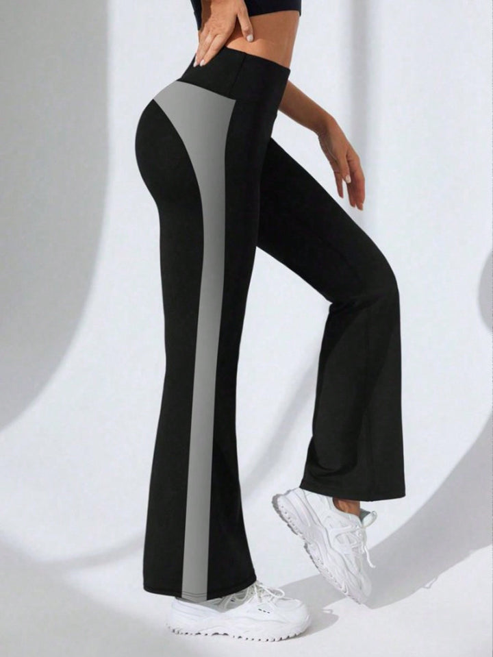 Black High Waist Side Panel Pant