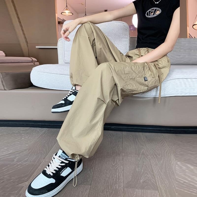 Drawstring Khaki Trousers