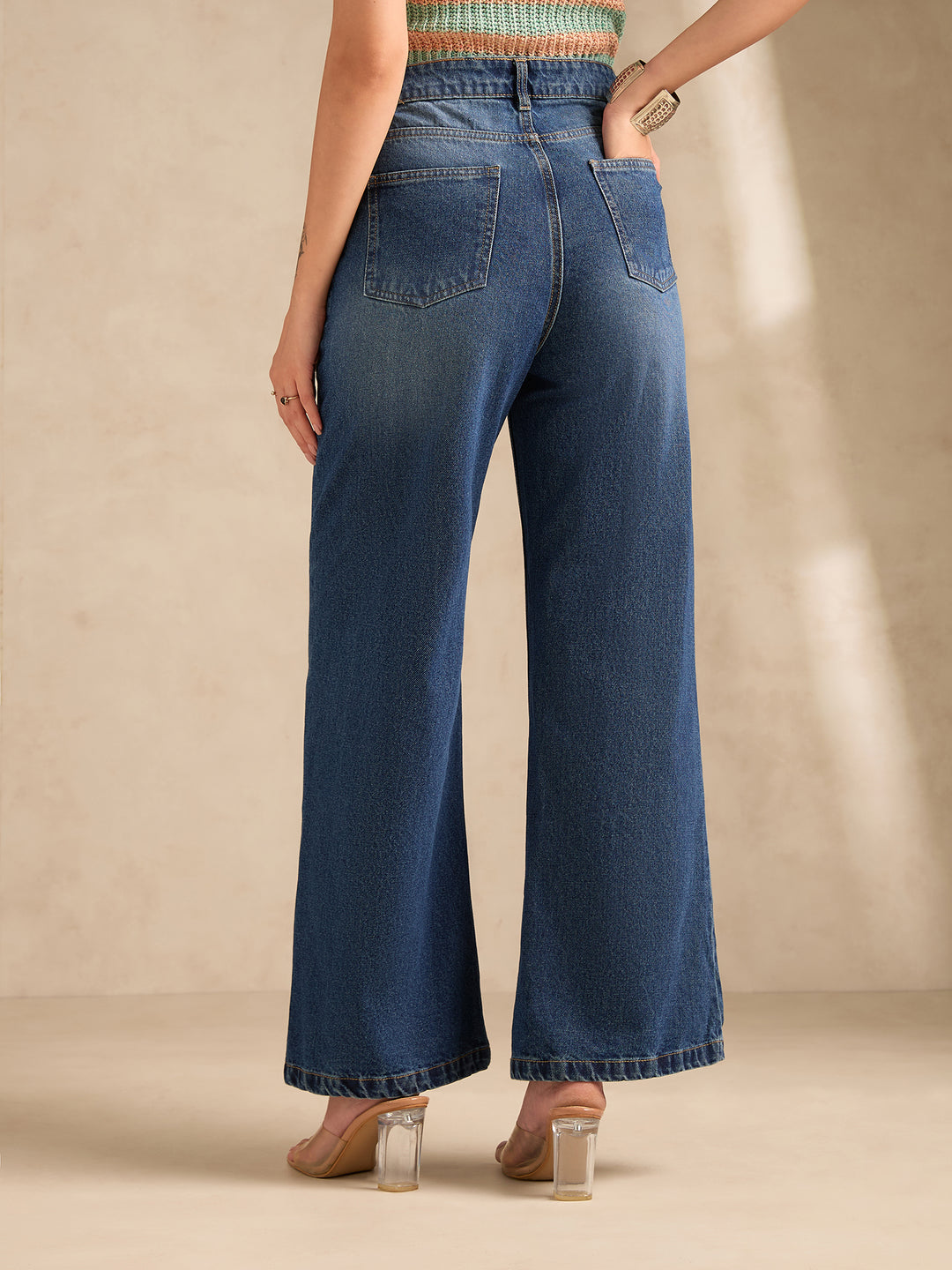 Blue Classic Straight Fit Jeans