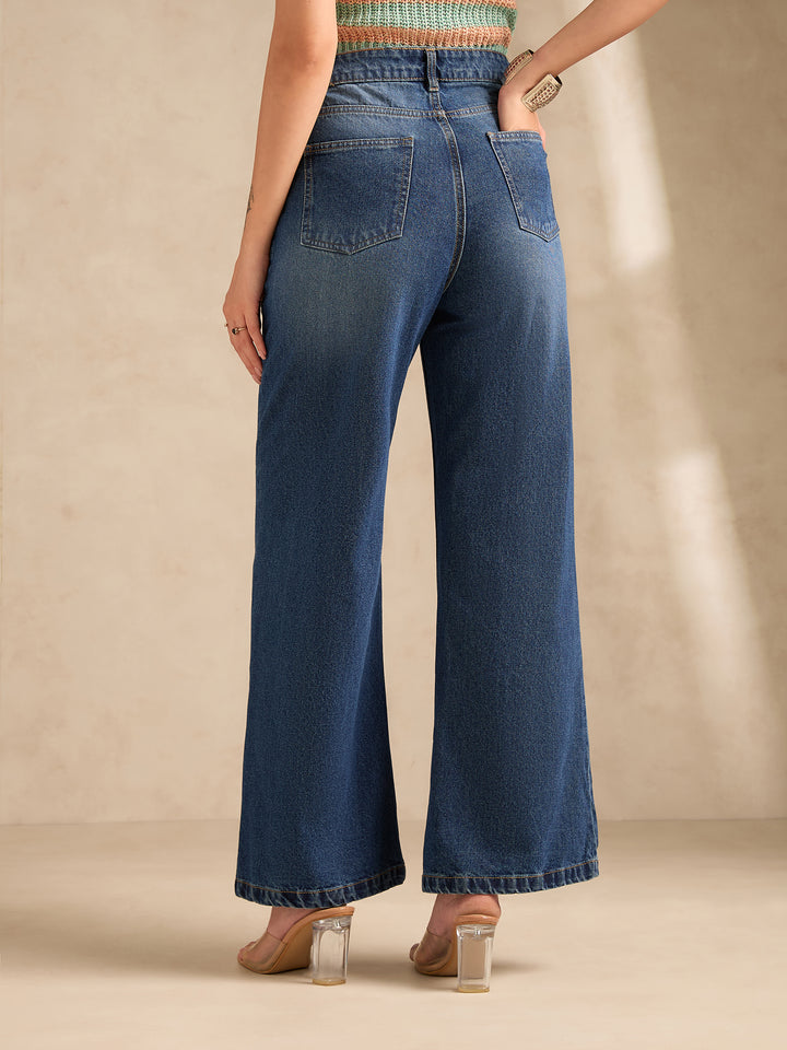 Blue Classic Straight Fit Jeans