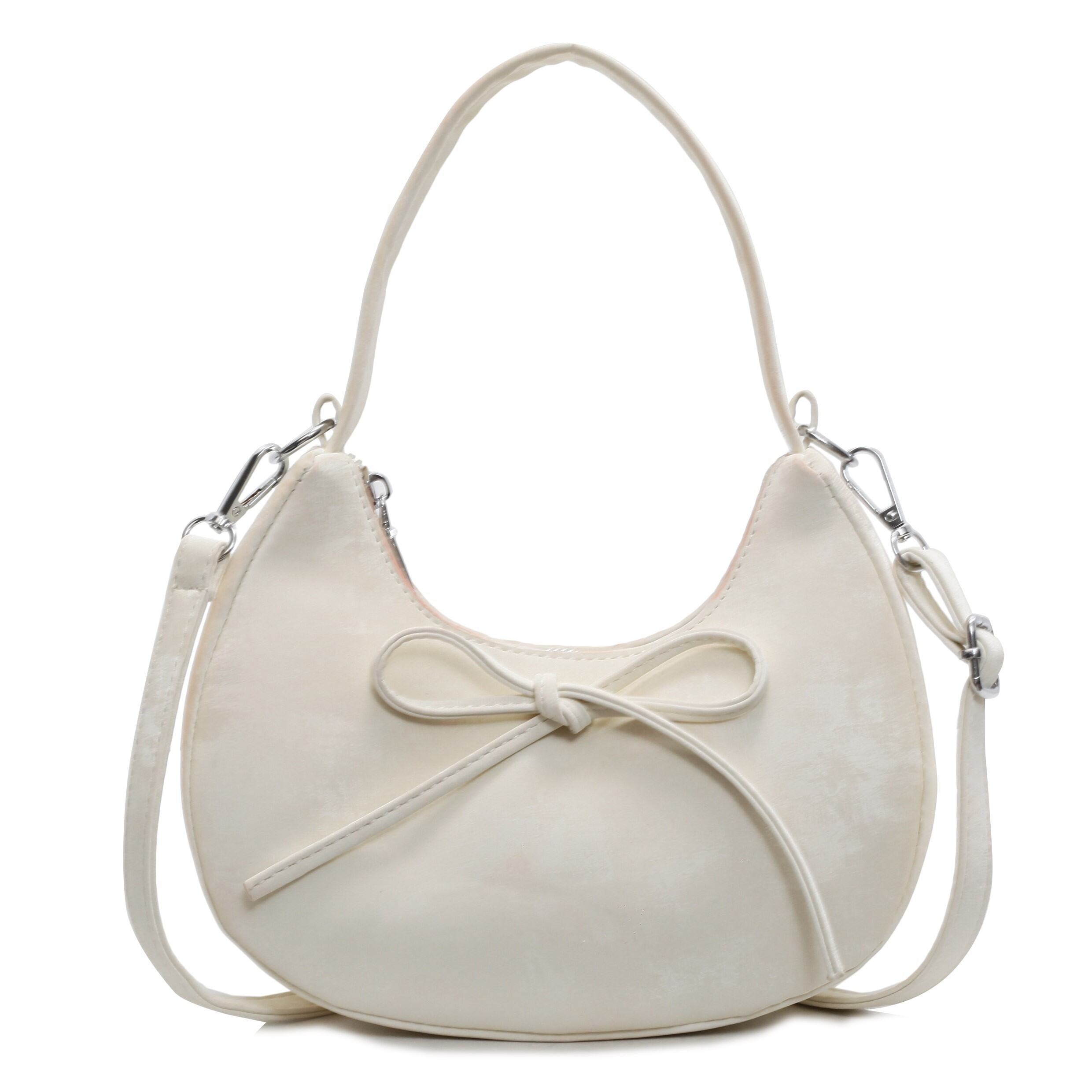 White Moon Lit Bow Cross Bag