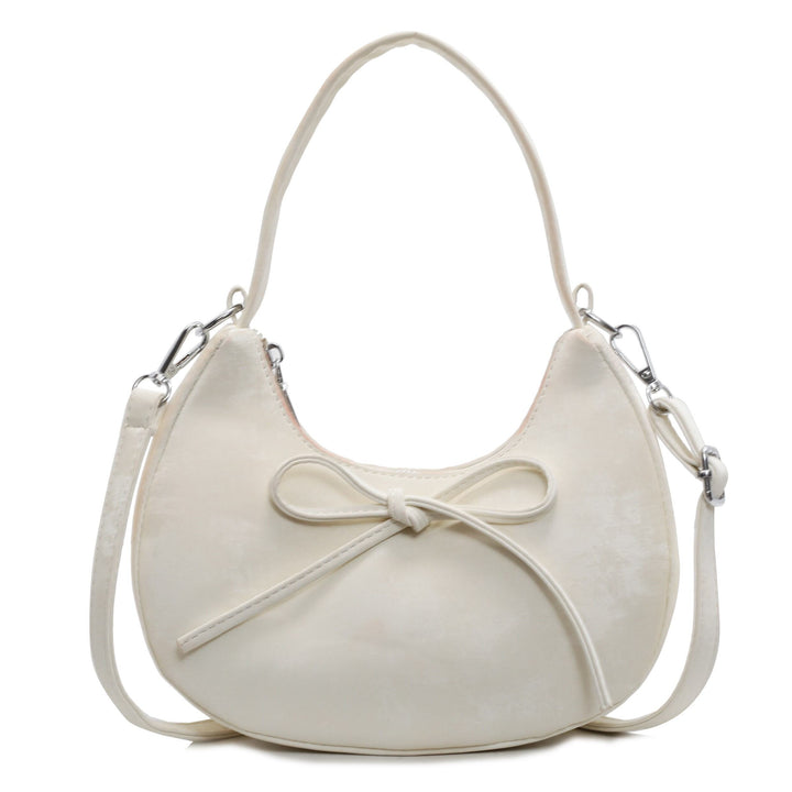 White Moon Lit Bow Cross Bag