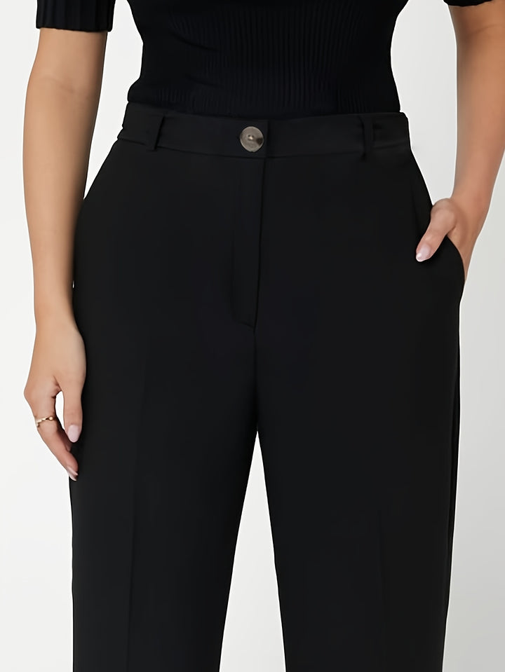 Black  Slim Fit Straight Pant