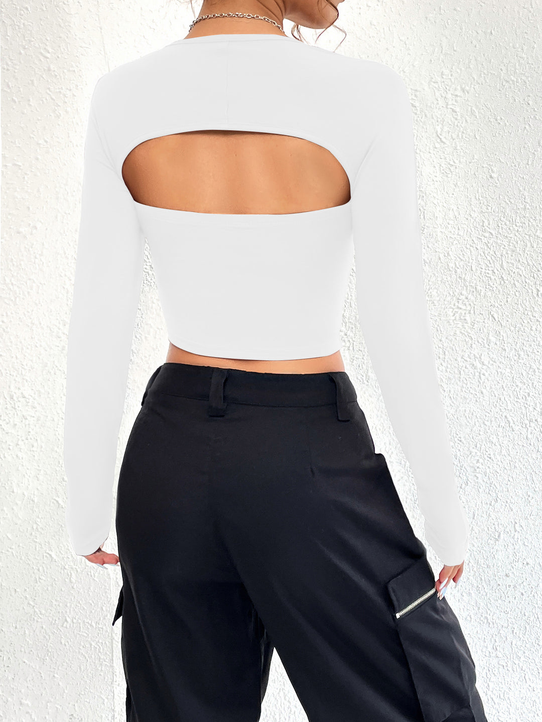 Off White Scoop Sweetheart Neckline Fitted Overlay Style Top