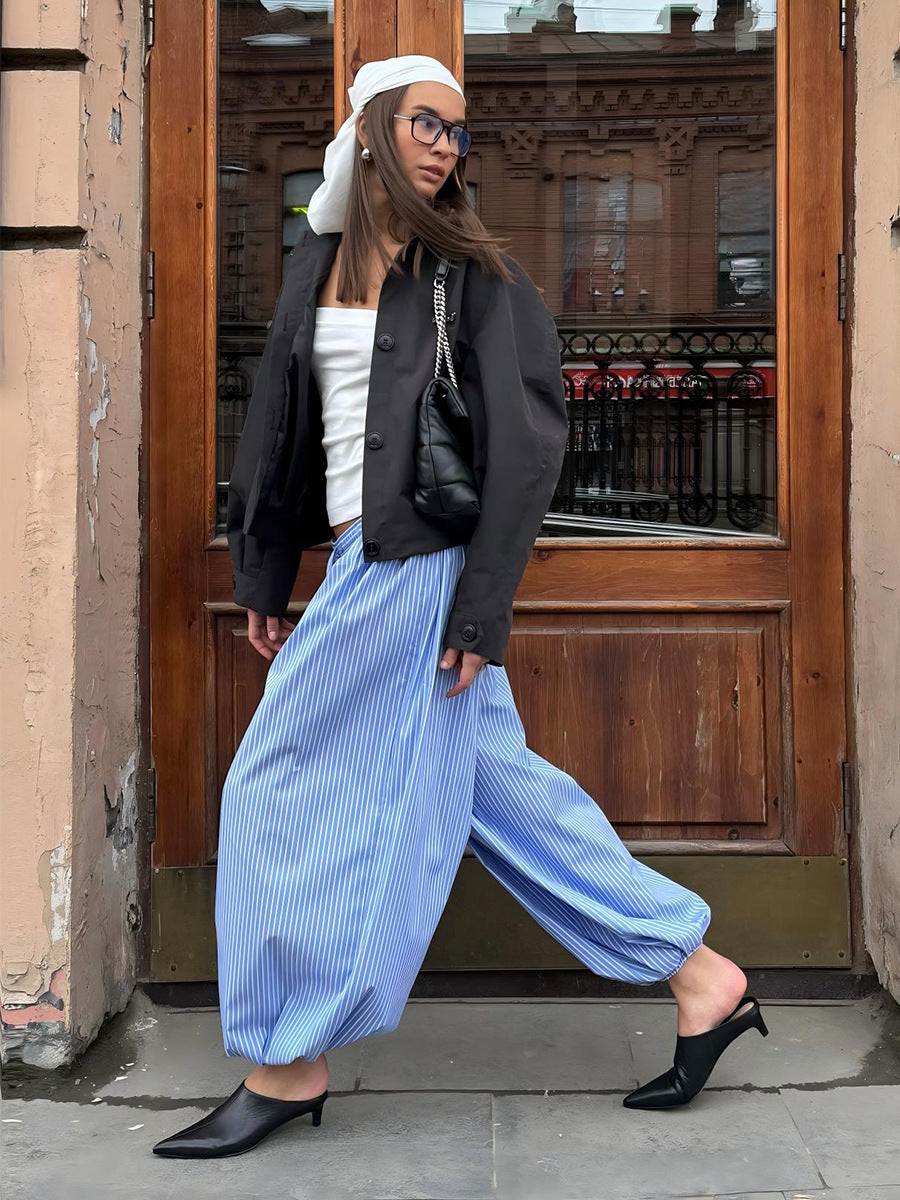 Blue Ultra Baggy Fit Trousers