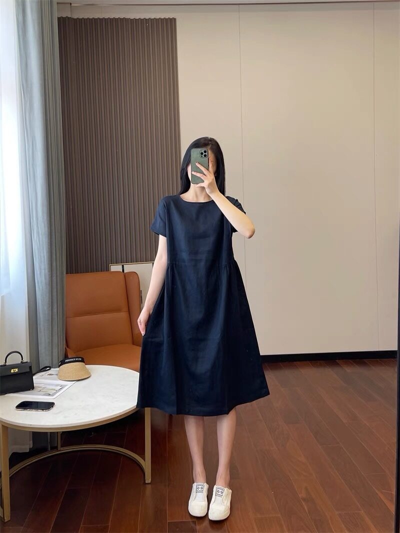 Black Capris Short Sleeve Tee Dress