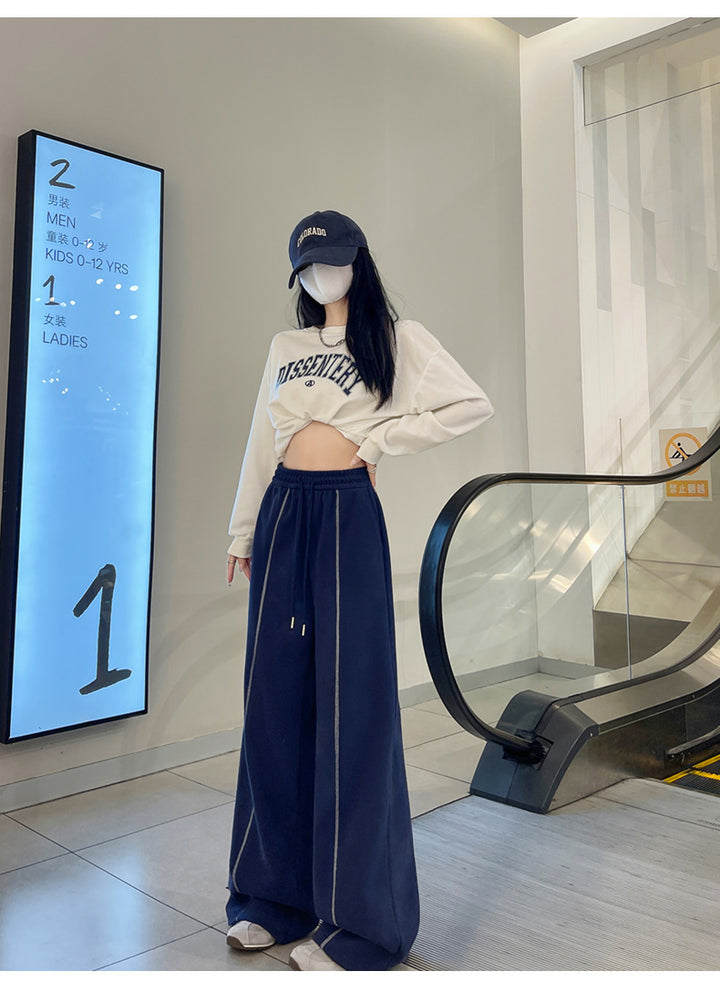 Blue High Waist Baggy Pant