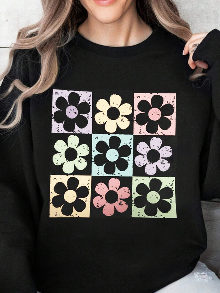 Black Full Sleeve Graphic Printed Sweatshirt