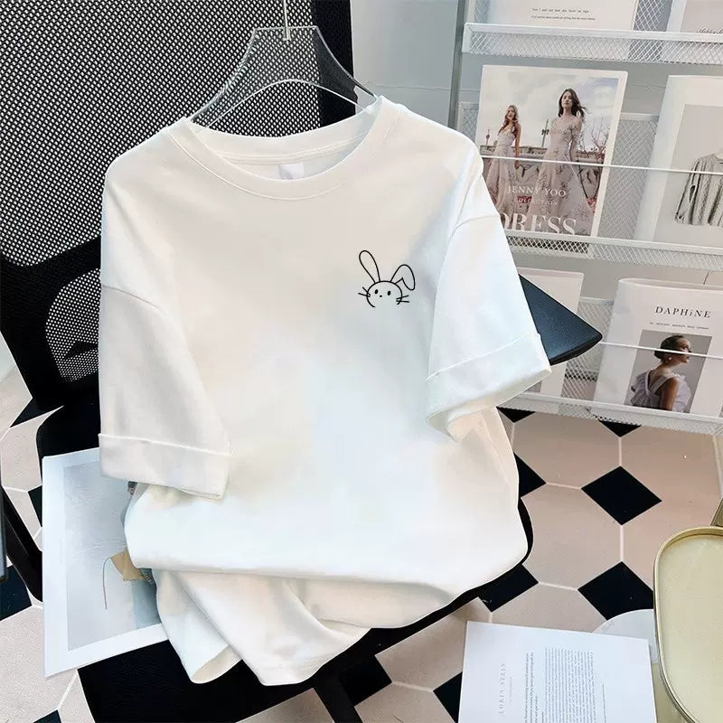 White Graphic Print Tshirt