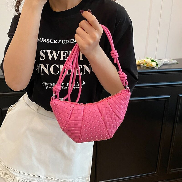 Red Mini Croissant Sling Bag