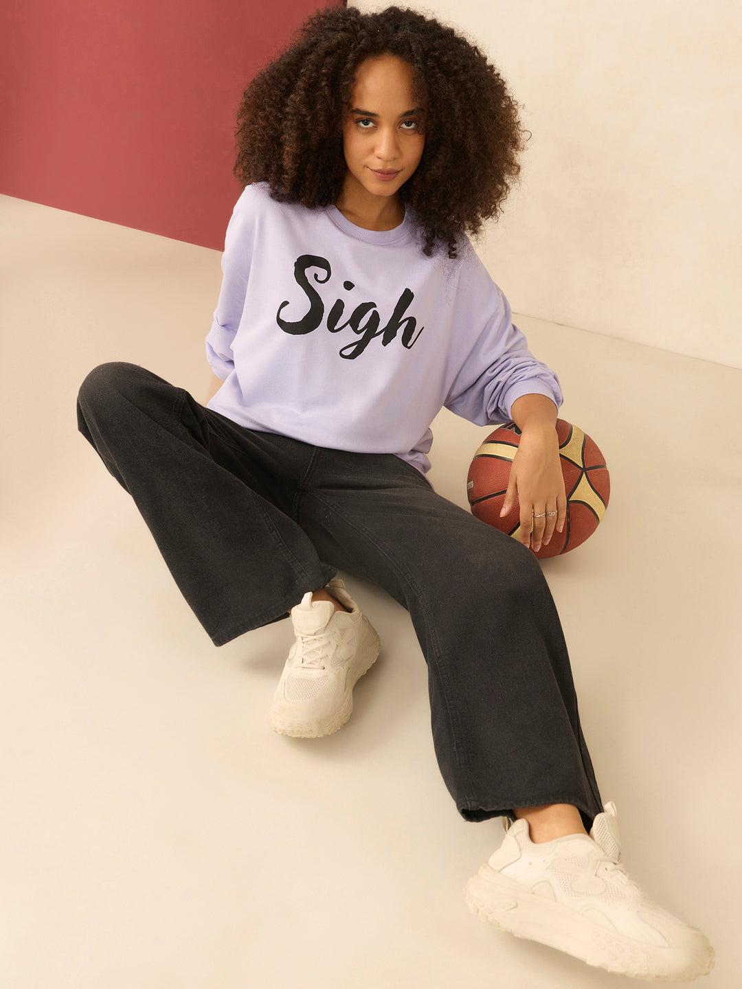 Lilac Typographic Sweatshirt