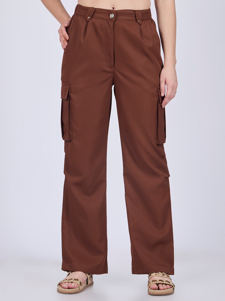 Brown Side Pocket Casual Trouser