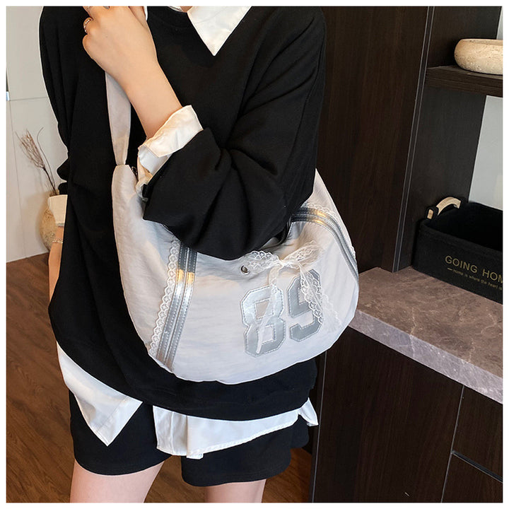Grey Old School Shoulder Bag