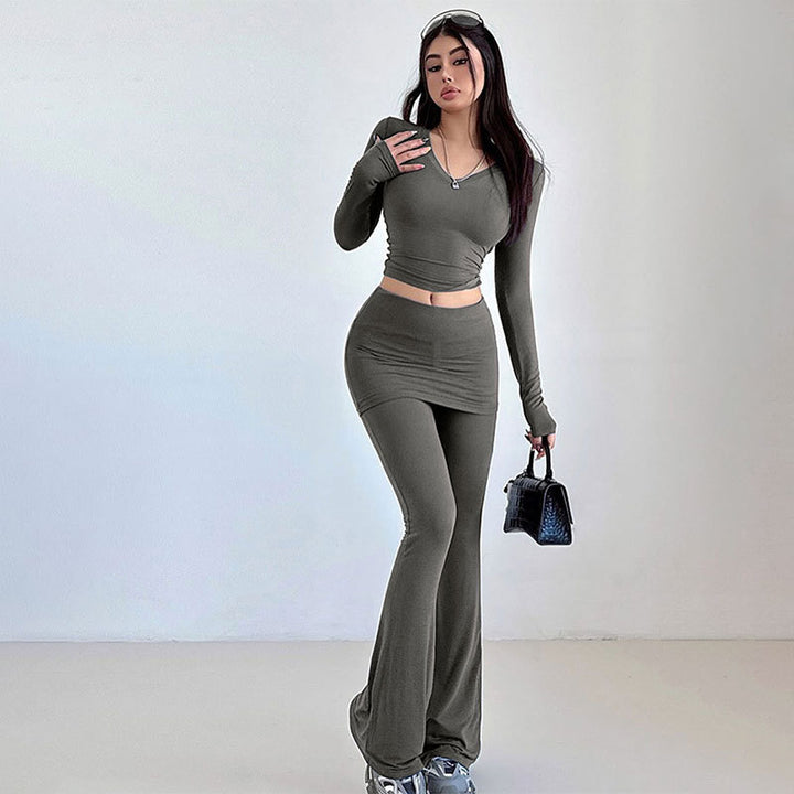 Grey Top And Pant Co-Ord Set