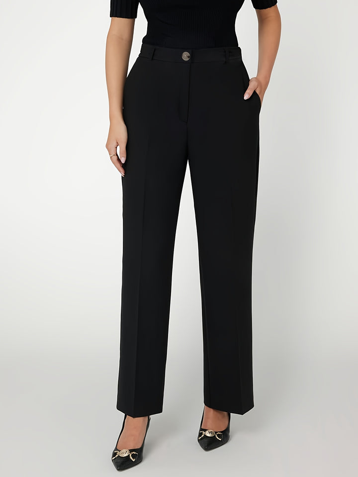 Black  Slim Fit Straight Pant