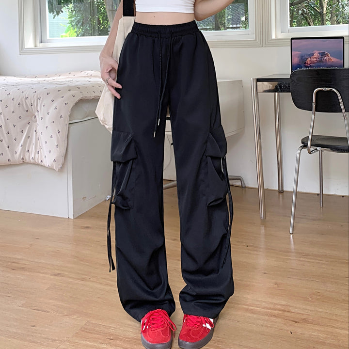 Black Cargo Pocket Sweatpants