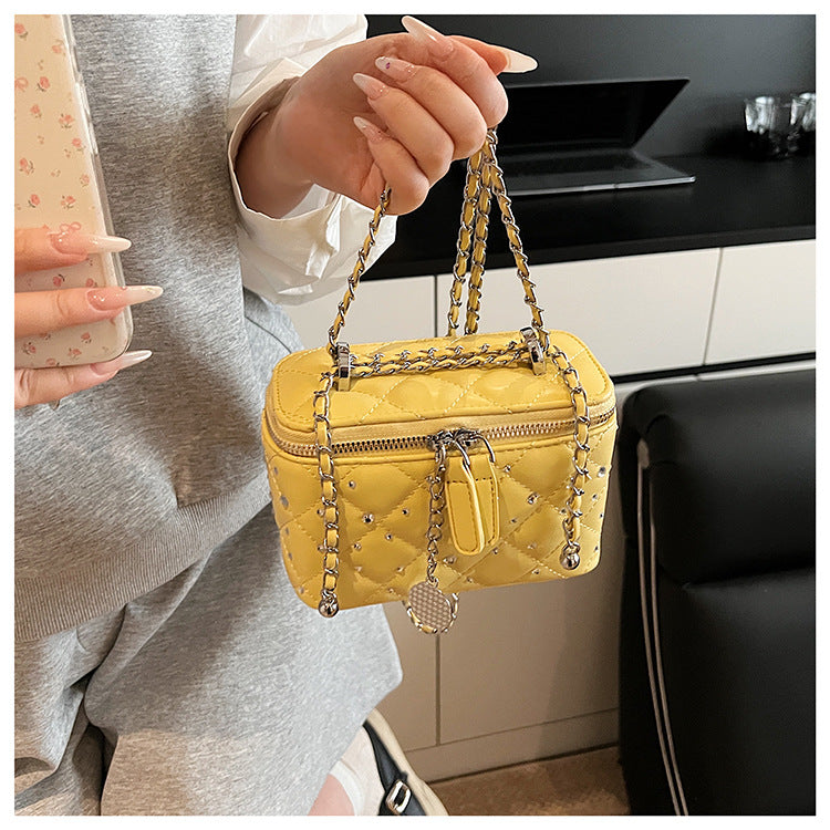 Yellow Mini Squarebox Handbag