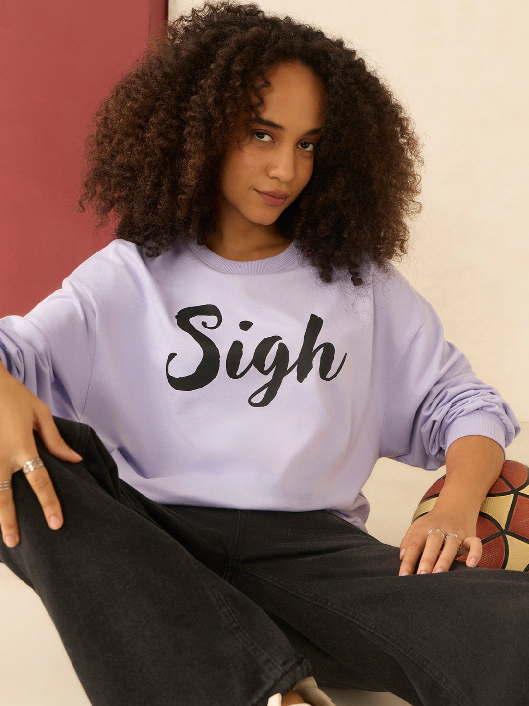 Lilac Typographic Sweatshirt