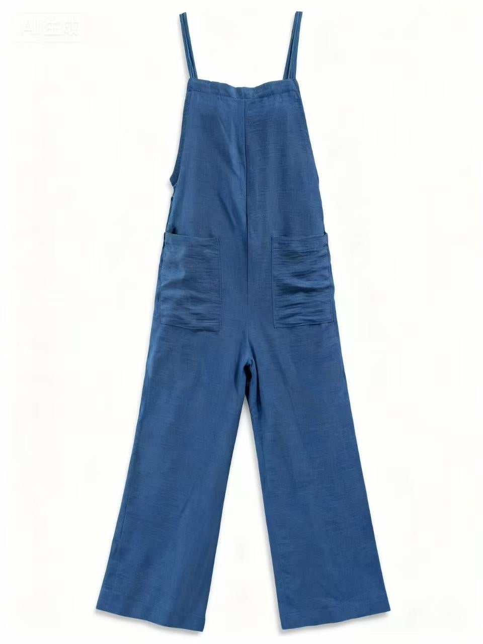 Blue Double Spaghetti Strap Jumpsuits