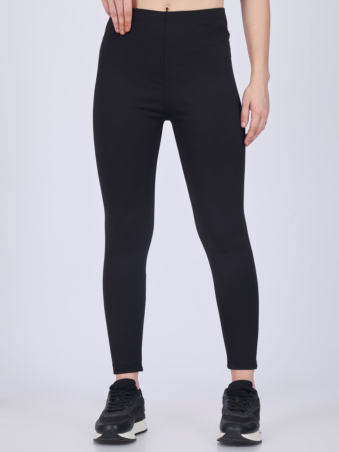 Black Basic Solid Leggings