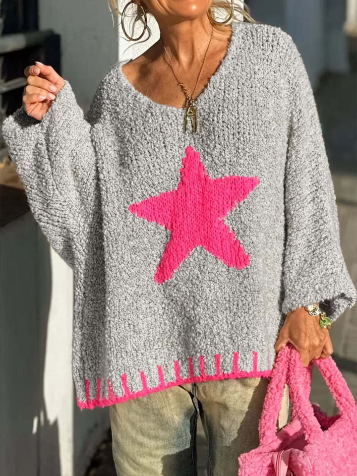 Grey Full Sleeves Printed Cardigan