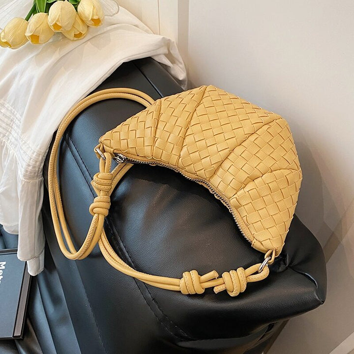 Yellow Mini Croissant Sling Bag