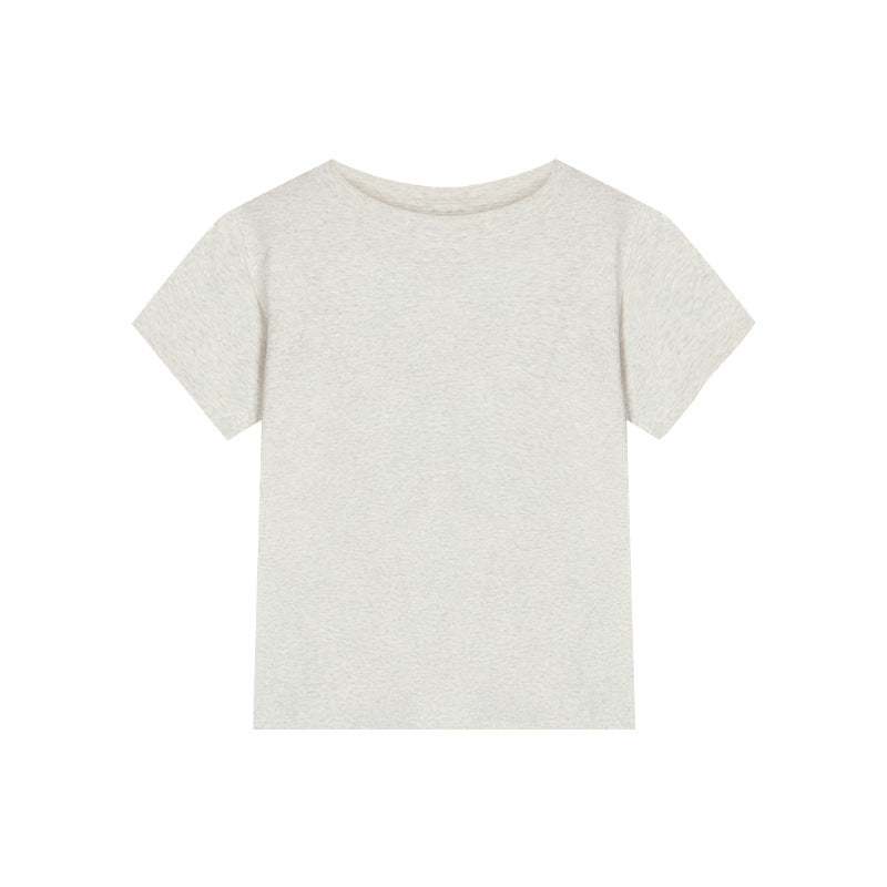 Grey High Neck Relaxed Fit Tshirt