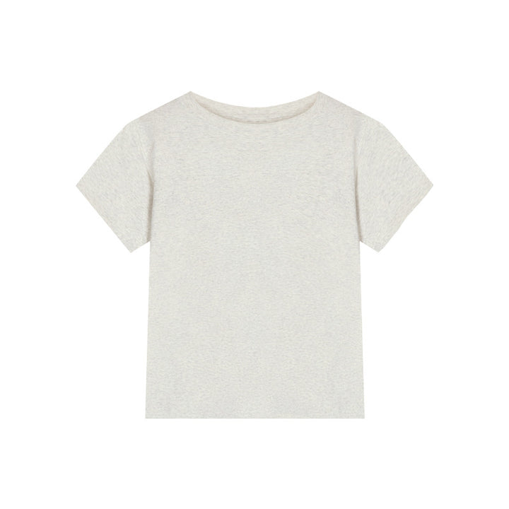 Grey High Neck Relaxed Fit Tshirt