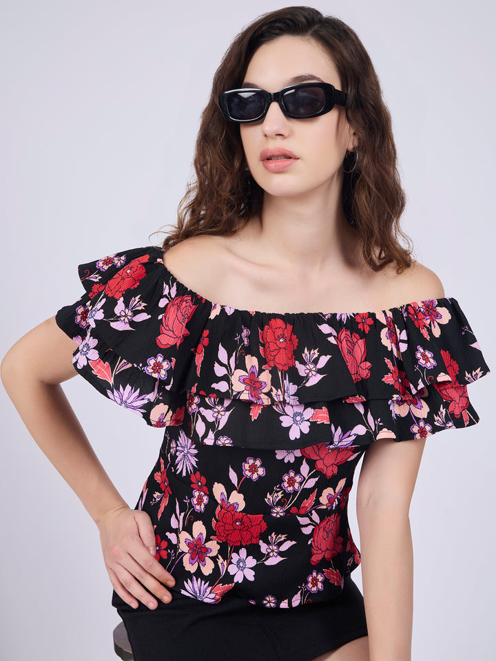Black Off Shoulder Top