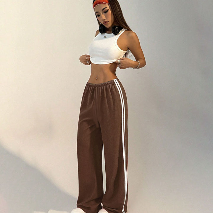 Brown Side Stripe Sweatpants