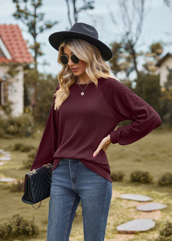 Maroon Full Sleeve Round Neck Sweaters