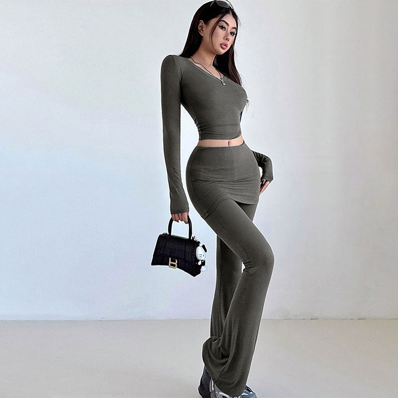 Grey Top And Pant Co-Ord Set