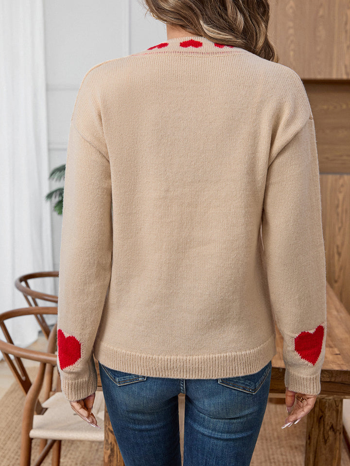 Beige Full Sleeves Printed Front Tie Up Cardigan