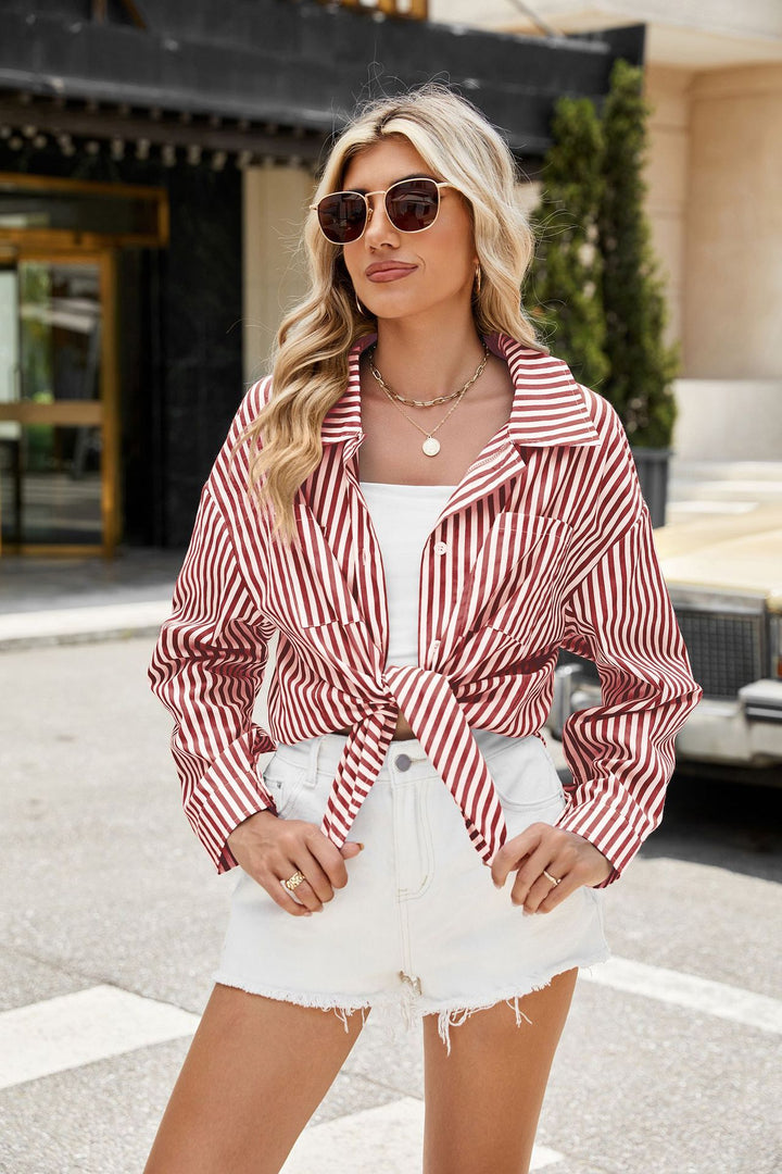 Pink Full Sleeve Front Buttoned Shirt