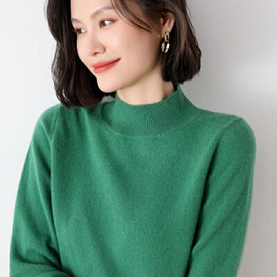 Green Full Sleeve Round Neck Sweaters