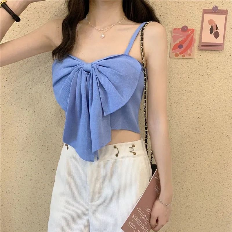 Blue Gold Buckle Strap Cami