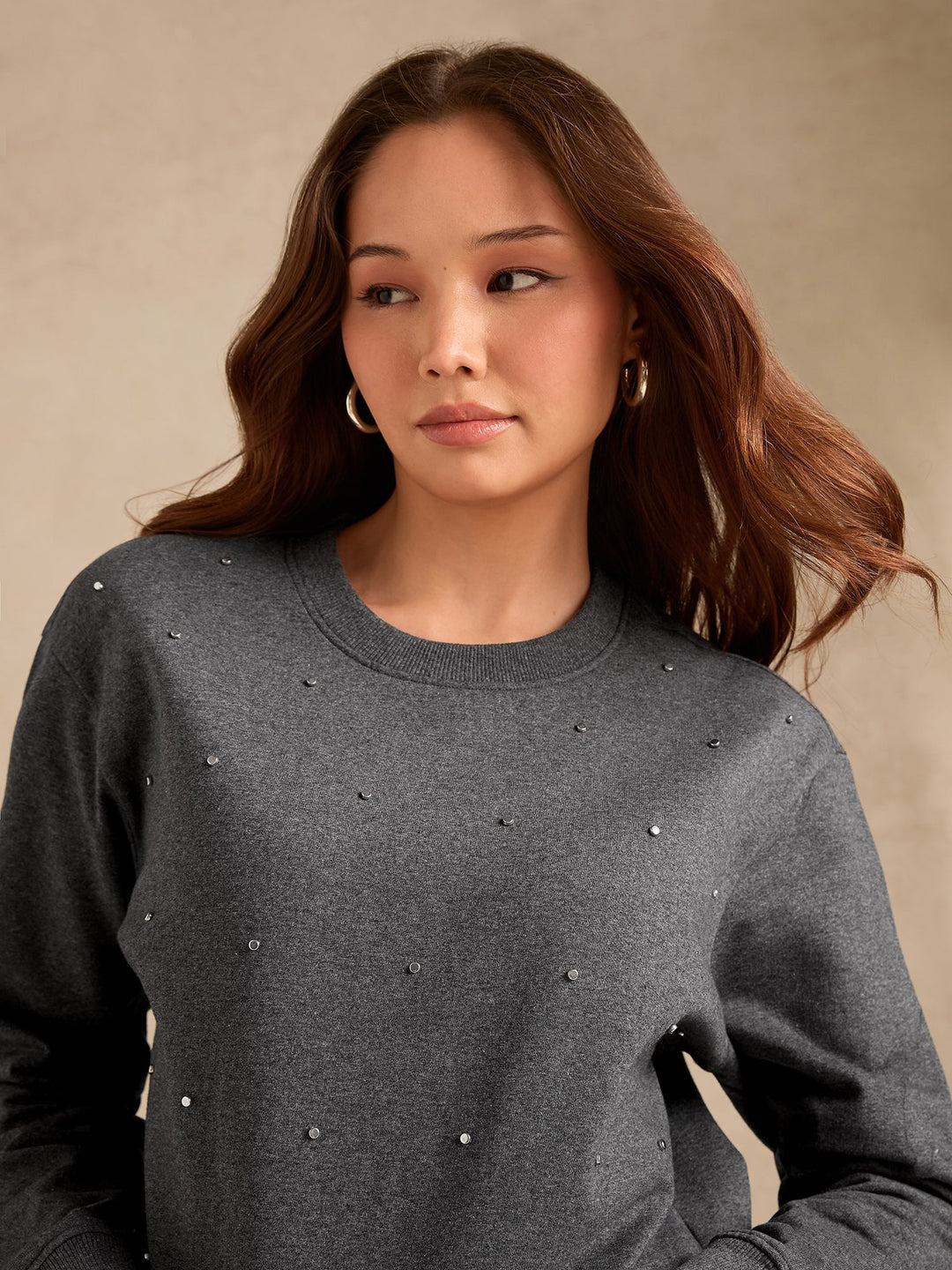 Grey Typographic Sweatshirt