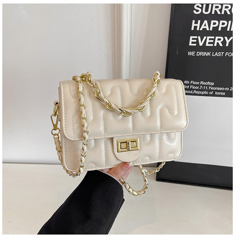 Black Puzzle Curve Crossbody Bag