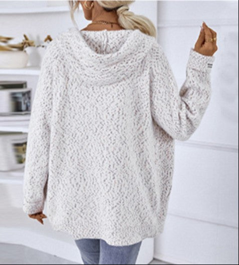 White Full Sleeves Textured Cardigan