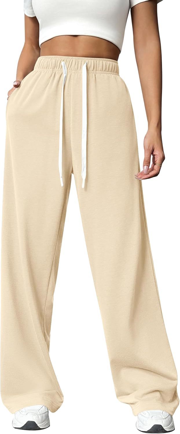 Beige Waist Tie Up Sweatpant