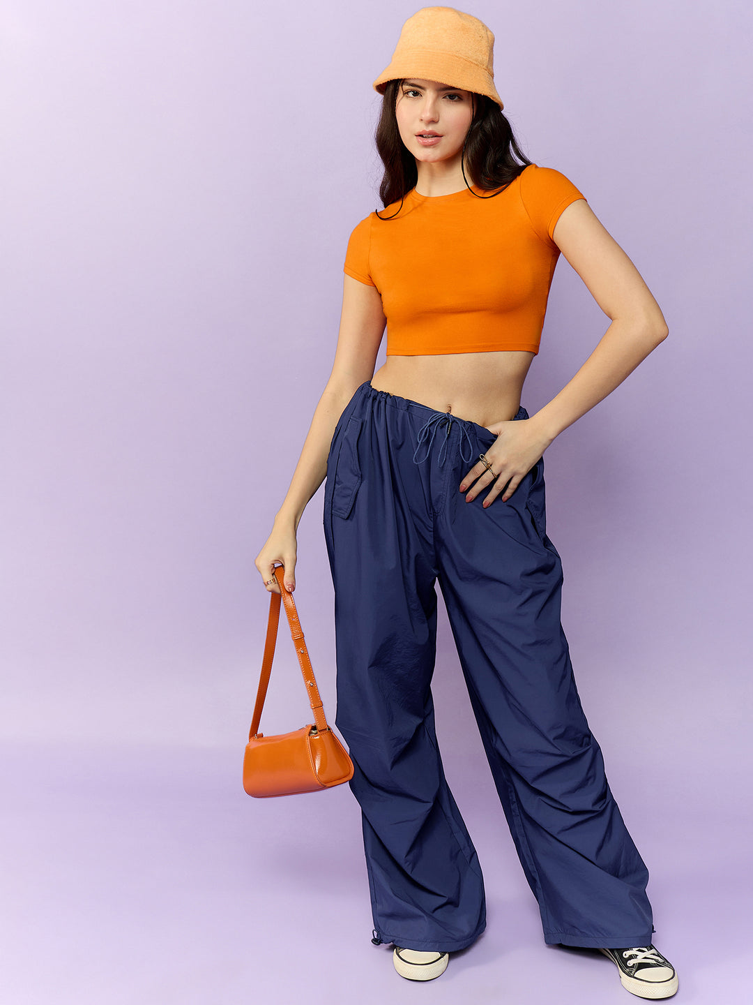 Navy Blue Elasticated Trousers