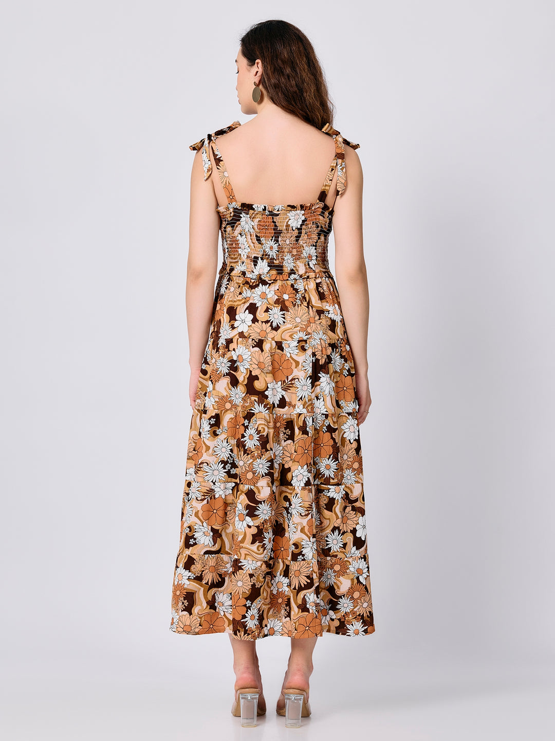 Multi Fit & Flare Tied Dress