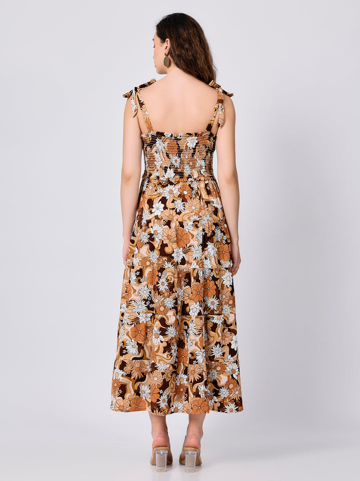 Multi Fit & Flare Tied Dress
