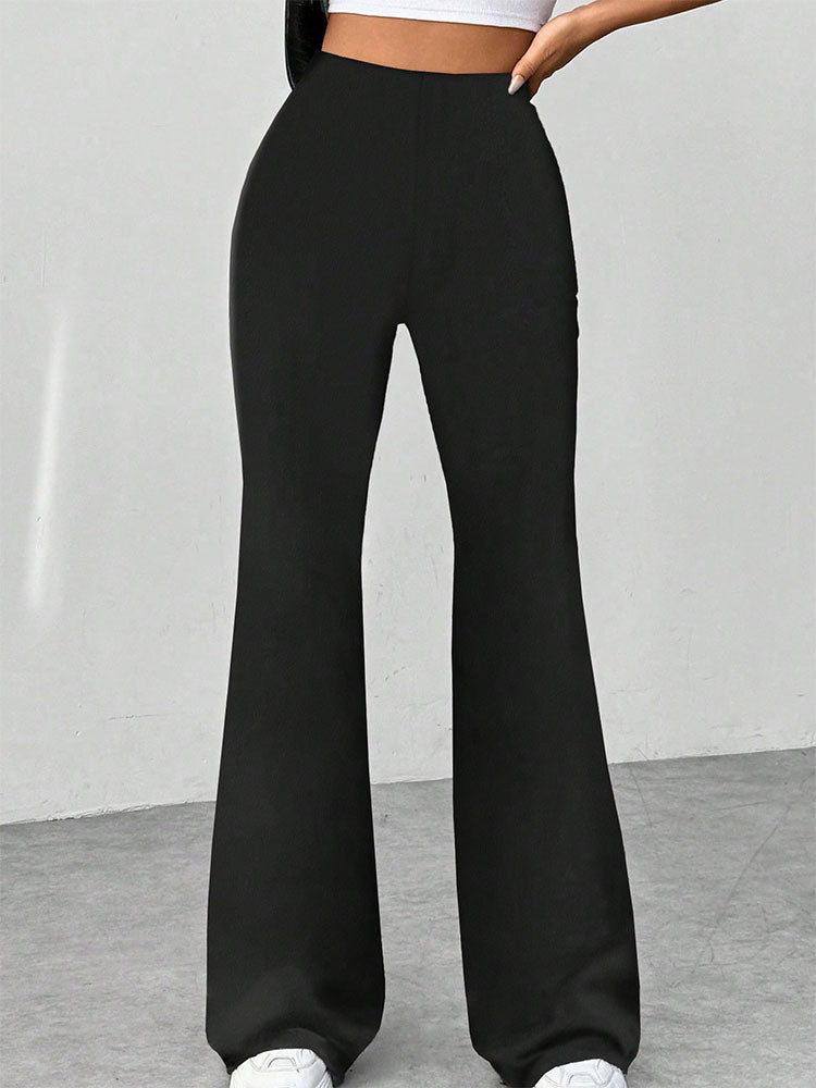 Black Fit And Flare Trouser