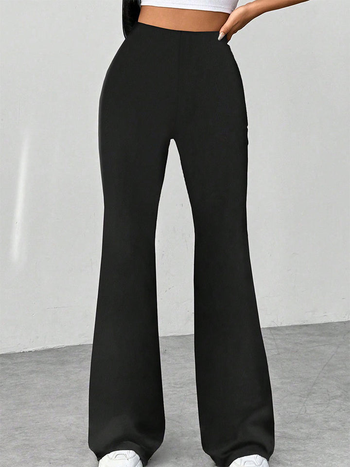 Black Fit And Flare Trouser